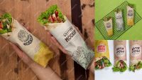 5172+ Shawarma Box Mockup Editable Design File