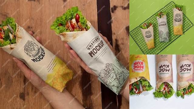 5172+ Shawarma Box Mockup Editable Design File