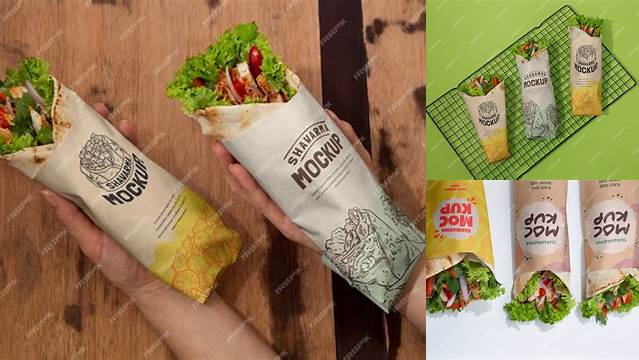 5172+ Shawarma Box Mockup Editable Design File