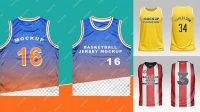 519+ Mockup Basketball Jersey Free Customizable PSD