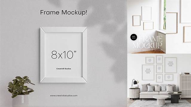 5211+ Free Frame Mockup For Etsy Include TIFF