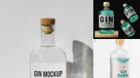 5235+ Free Gin Bottle Mockup Download Free