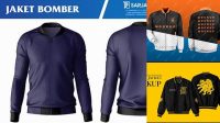 5238+ Mock Up Jaket Bomber Modern PSD Templates