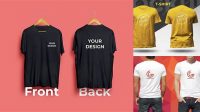 5246+ Download Mockup T Shirt Front Back Cdr Modern Free PSD Template