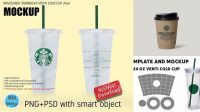 5253+ Starbucks Cup Mockup Creative Digital PSD Download