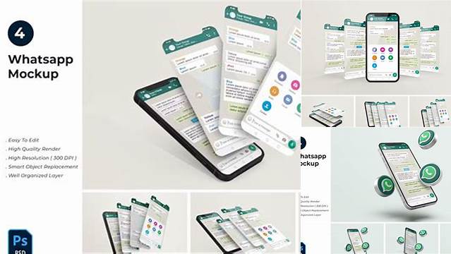 528+ Mockup Whatsapp Business Fully Layered PSD Freebie