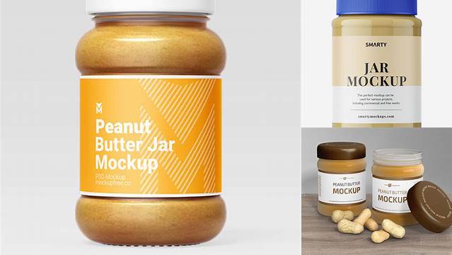 5292+ Peanut Butter Jar Mockup Free Download Easy Editable