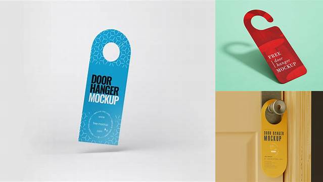 5302+ Door Hanger Free Mockup Premium Quality Freebie