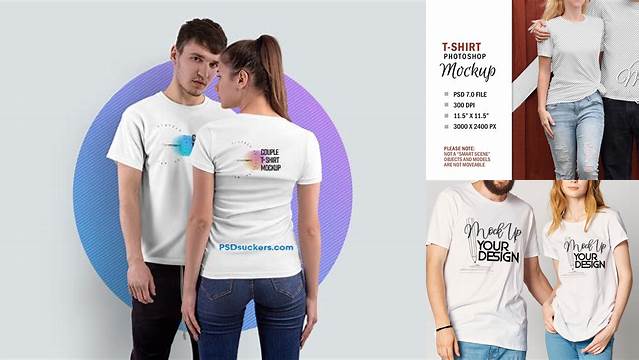 5319+ Couple T Shirt Mockup Free Download Free Graphic Resource