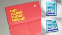 532+ Folded Poster Mockup PSD Download