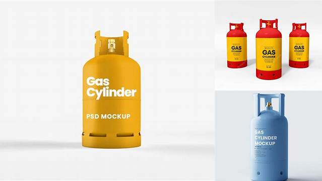 5337+ Gas Cylinder Mockup PSD Download