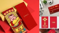 5353+ Red Packet Mockup Free Easy Editable