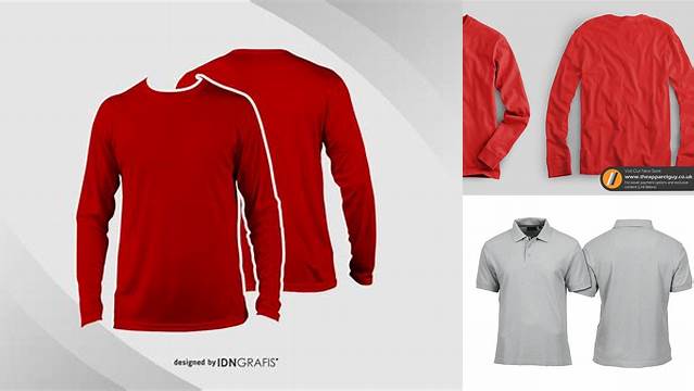 5356+ Mockup Kaos Polo Lengan Panjang Cdr High-Quality Editable PSD