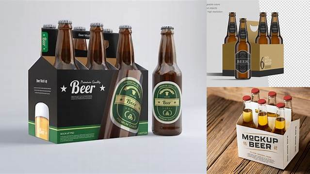 5356+ Six Pack Beer Mockup Free Editable Photoshop File