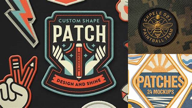 5362+ Embroidered Patch Mockup Free Layered Photoshop Template