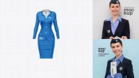 5394+ Flight Attendant Uniform Mockup High Resolution