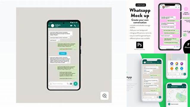 5397+ Whatsapp Mockup Download Free Editable PSD Template