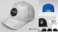 5418+ 6 Panel Cap Mockup Layered PSD File