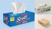 5429+ Mailer Box Tissue Paper Mockup Set For Free Download