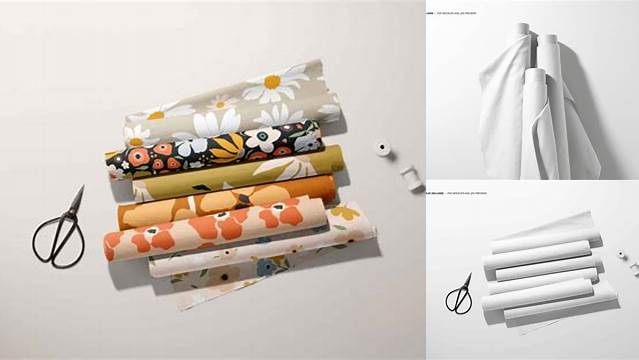 5433+ Fabric Rolls Mockup Free Hight Resolution