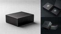 5437+ Black Box Mockup Smart PNG Image