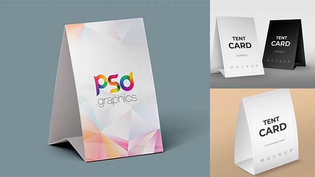 5442+ Tent Card Mockup Digital Download