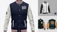 5446+ Varsity Jacket Mockup Free Download Smart Layer PSD