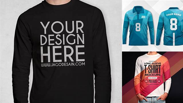 5448+ Mockup T Shirt Lengan Panjang Psd Free Mockup Templates