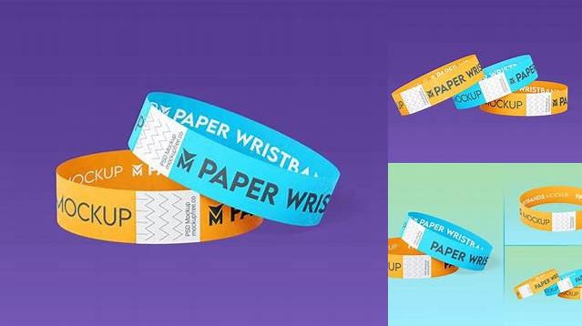 5448+ Paper Wristband Mockup Free Include TIFF