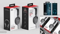 5464+ Headphone Packaging Mockup Smart PNG Image