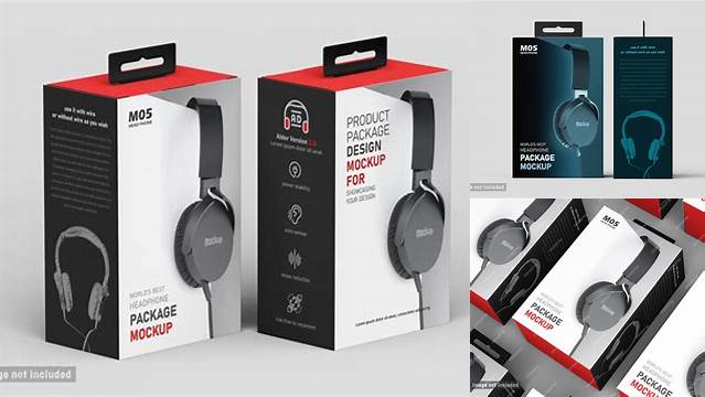 5464+ Headphone Packaging Mockup Smart PNG Image