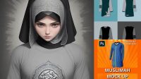 5465+ Muslimah Tshirt Mockup Best for Showcase