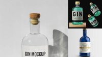 5483+ Free Gin Bottle Mockup Digital Download