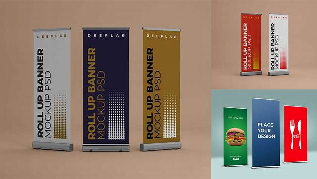 5485+ Mockup Roll-up Banner Editable PSD File