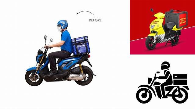 5501+ Bike Delivery Mockup Smart PNG Image