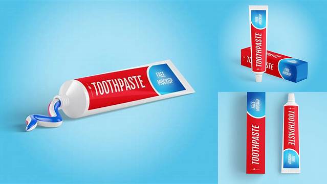 5501+ Toothpaste Box Mockup Best for Showcase