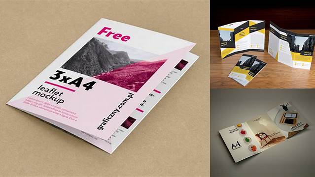 5503+ A4 Tri Fold Brochure Mockup Psd Free Download Versatile PSD Mockup File