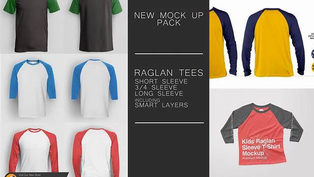 5514+ Mockup Kaos Raglan Psd Professional PSD Mockup