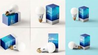 5517+ Light Bulb Box Mockup Fully Layered Photoshop Freebie