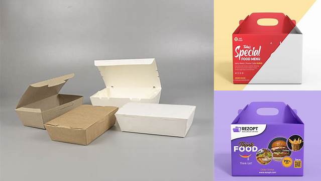 5533+ Mockup Paper Lunch Box Download Free PSD