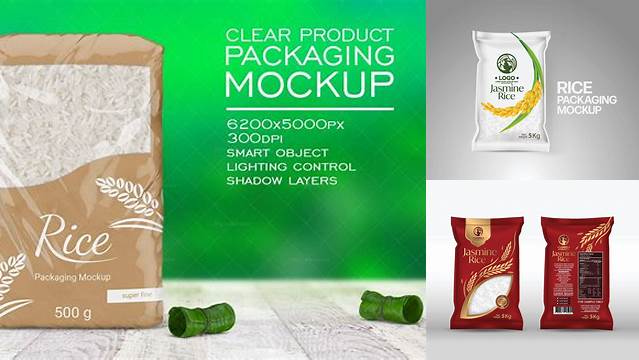 5534+ Rice Package Mockup PSD Download