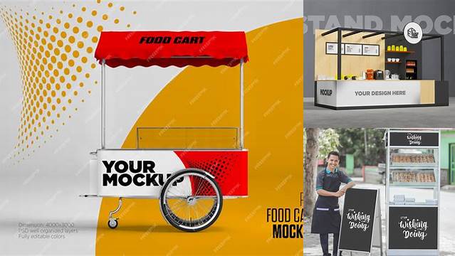 554+ Food Stall Mockup Editable Photoshop File