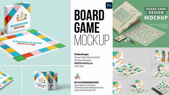 5543+ Board Game Box Mockup Easy Editable