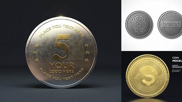 5588+ Free Realistic Detailed Coin Mockup In Psd Free PSD