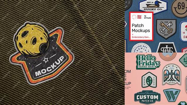 560+ Patch Mockup High-Quality Editable PSD