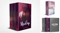 5600+ 4 Book Box Set Mockup Free Easy-to-Use PSD Template