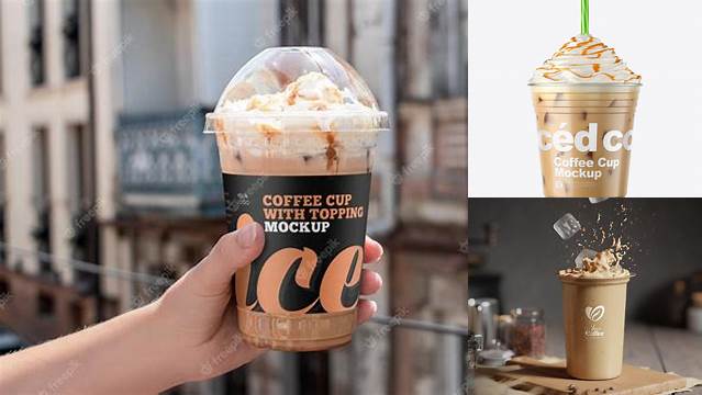 5602+ Iced Coffee Mockup Free Custom Mockup PSD for Free