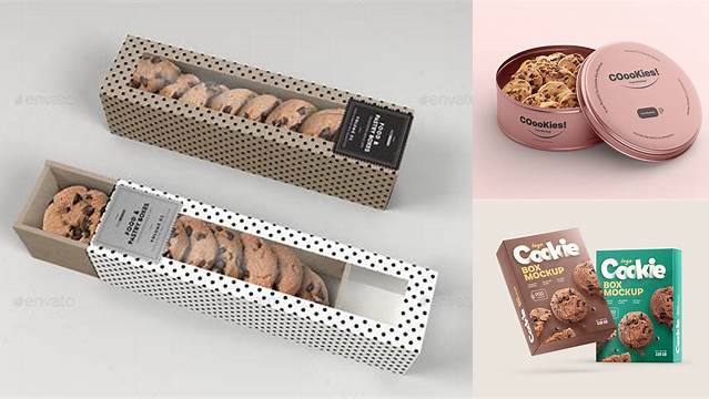 5603+ Cookie Box Mockup Exclusive Free PSD Mockups