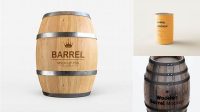 5604+ Barrel Mockup Free Design Resource