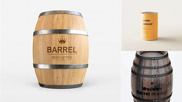 5604+ Barrel Mockup Free Design Resource